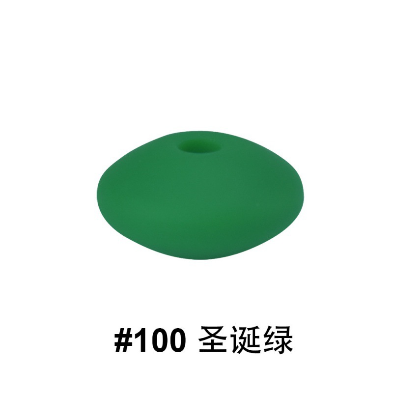 Silicone flat beads DIY handmade pacifier chain accessories 12mm abacus beads bulk silicone colored beads wholesale