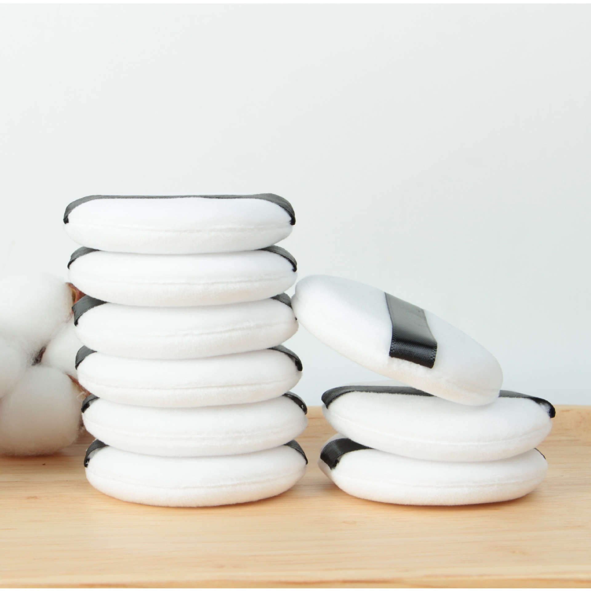 Crystal super soft powder puff wholesale skin-friendly short velvet Dry Powder Puff powder special non-eating powder round makeup honey powder puff