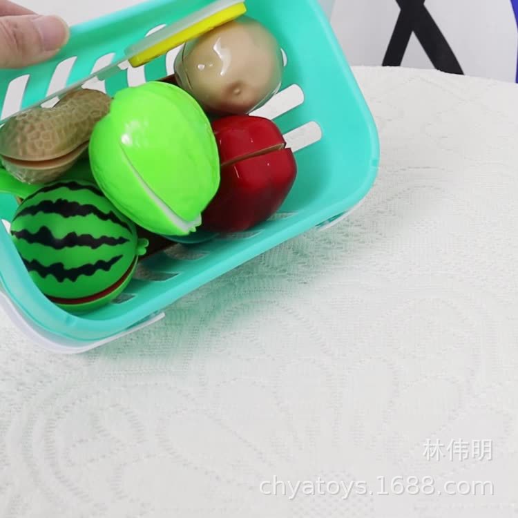 Children's Play Toy Kitchen Cut Vegetables Baby Watermelon Apple Cut Fruit Set Boys and Girls Cut