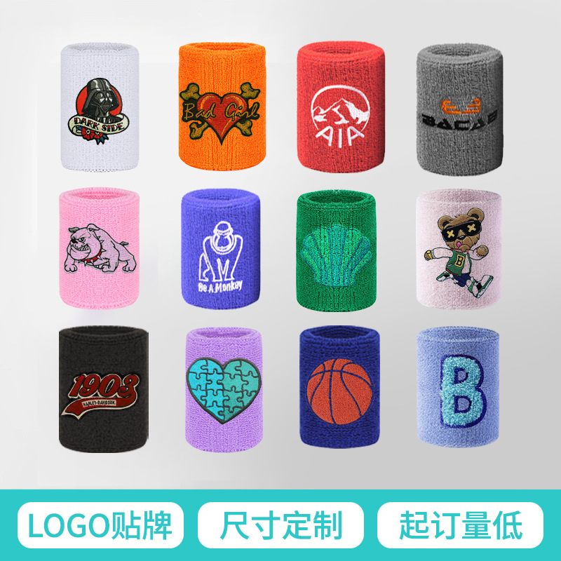 Sweat-Absorbent Sports Fitness Running Basketball Badminton Wristband Breathable Cotton Cycling Joint Sprain Hand Guard Towel Wrist Guard
