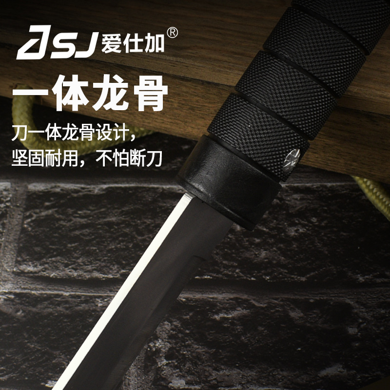 Outdoor Camping Survival Knife Self-Defense Wilderness Survival Tactical Straight Knife High Hardness Knife Stainless Steel Outdoor Survival Knife