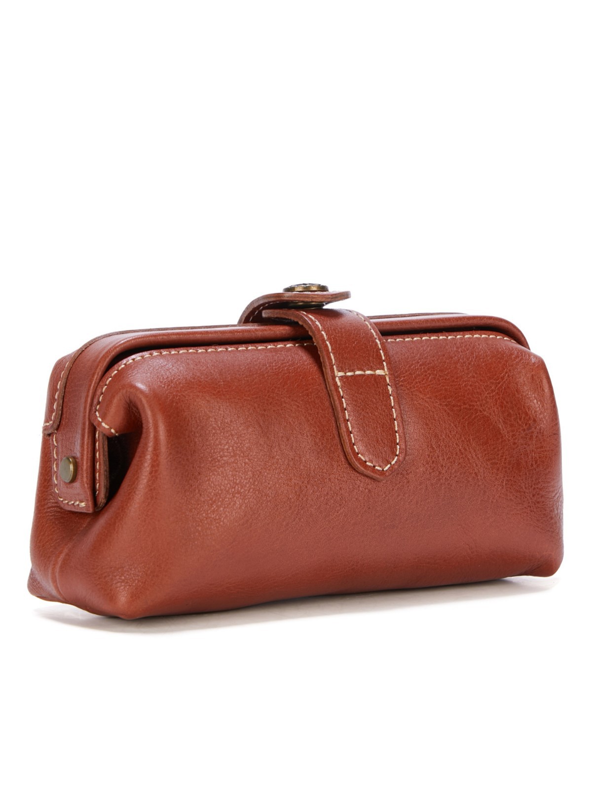 Factory Cross-border Cowhide Leather Clutch Bag Mouth Gold Bag Clutch Bag Women's High-end Sense Women's Bag Handbag for Mobile Phone