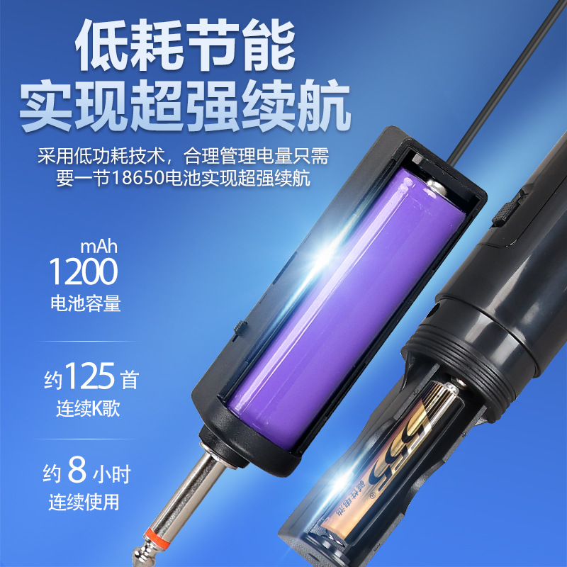 Wireless Microphone One-To-Two Portable Home Ktv Outdoor Karaoke Live Broadcast Amplifier Sound Card Universal Microphone