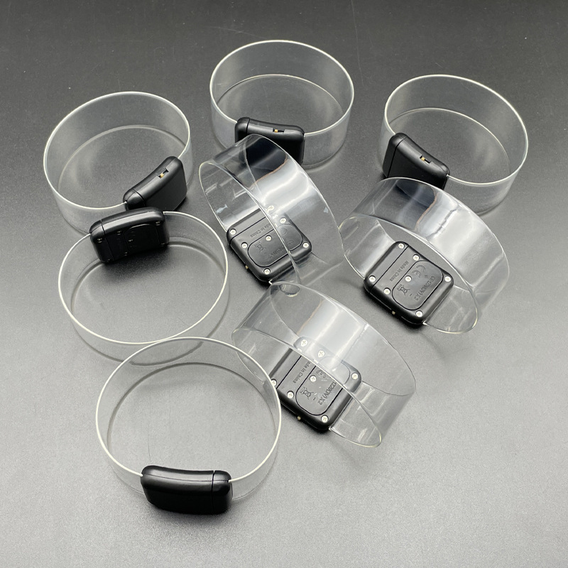 Led Magnetic Luminous Bracelet, Concert Atmosphere Cheering, Flashing Transparent Support Wristband, Customized Laser Logo