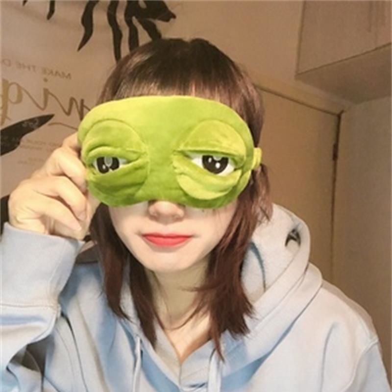 South Korea Dongdaemun Sad Frog Hair Band Eye Mask Lonely Frog Sleep Wash Face Hair Band Distinctive Headband Hair Accessories