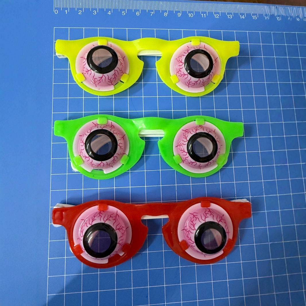 Halloween Party Horror Glasses Toy Gift Eyeball Tricky Blister Glasses Spoof Toy Glasses