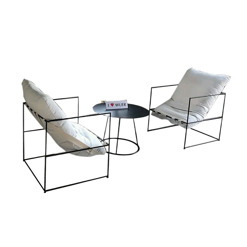 Ins Creative Single Sofa Table and Chair Combination Scandinavian Leisure Balcony Studio Cafe Popular Sofa Chair