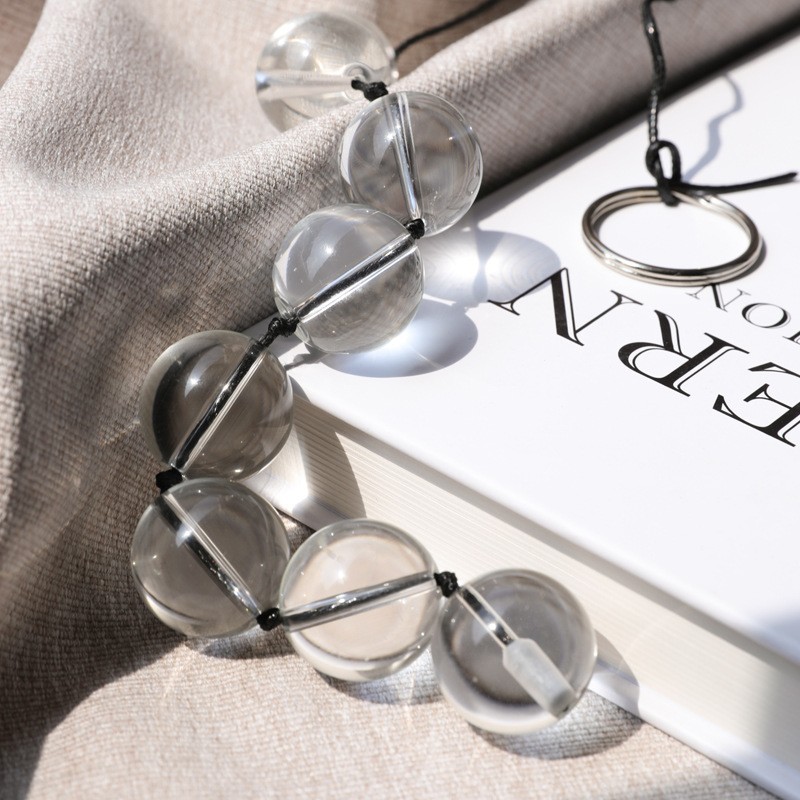 Leyuan women's Crystal Love back court glass bead anal plug couple adult sex toys wholesale delivery