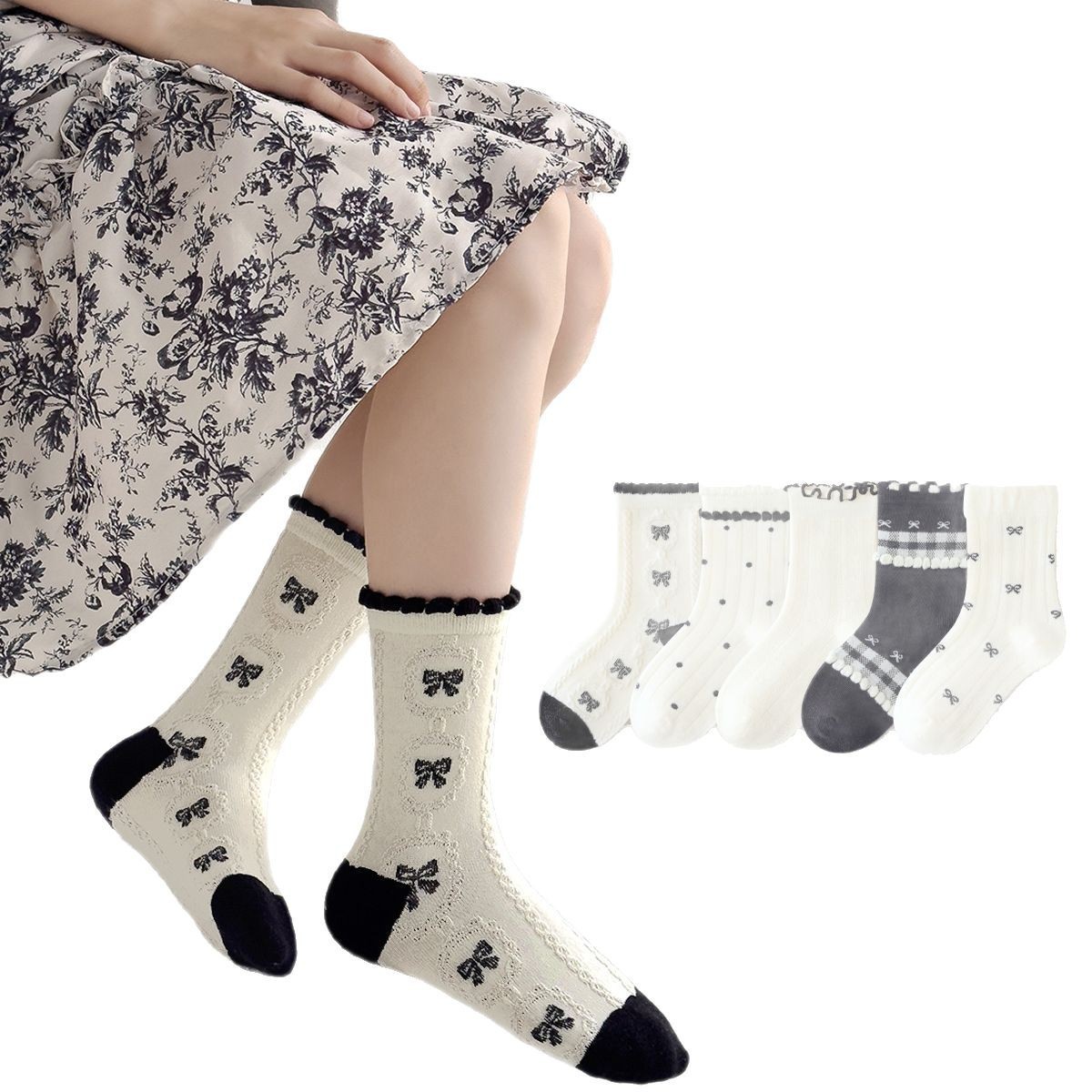Summer children's socks Lolita bow girls socks Korean tube socks sweet princess student tide socks wholesale