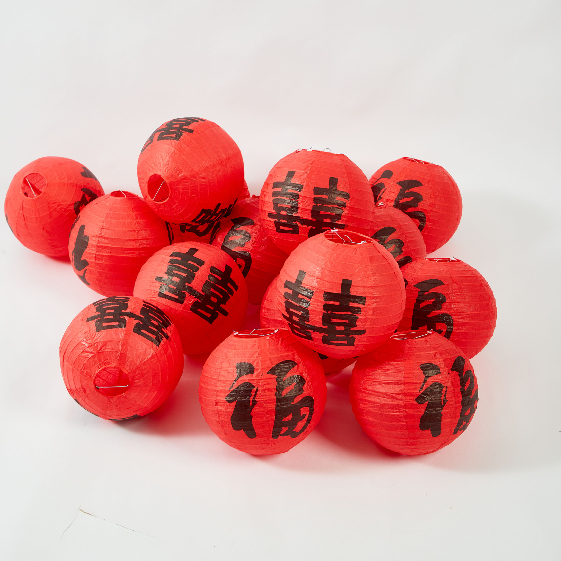 Chinese-style lucky lantern decoration hanging ornaments children's first birthday atmosphere scene layout photo props catch Zhou Li