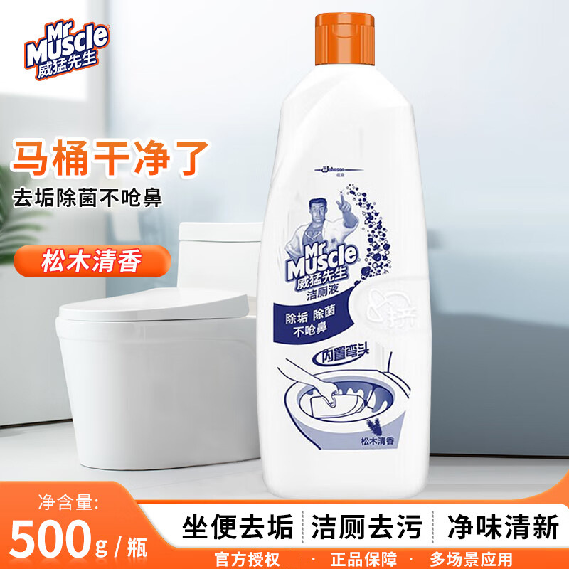 Очиститель туалета Mr. Powerful 500г, сосновый аромат, для сидений и дезинфекции