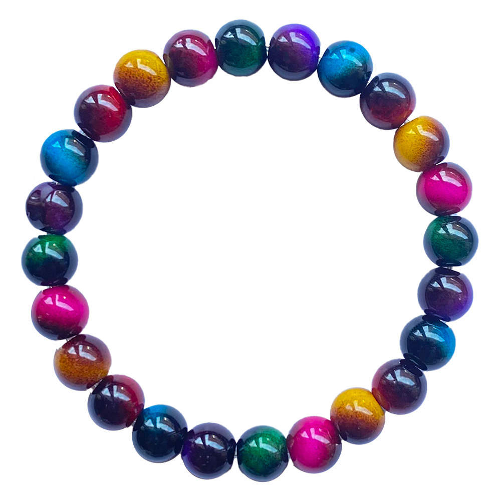 小渡饰品TEMU希音TK亚马逊爆款手链虎眼石爆款九件套蓝虎眼彩虎眼