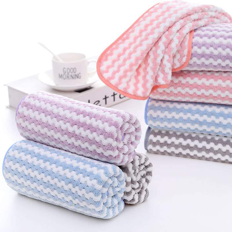 [Zhijia] Coral Velvet Bath Towel, Absorbent, Soft, Pineapple Plaid Towel Set, Couple Gift, Thick Wholesale Towel Set