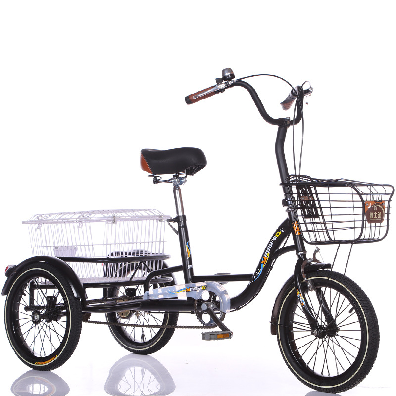 Wholesale new human tricycle bicycle middle-aged and elderly walking bicycle adult small plate light leisure