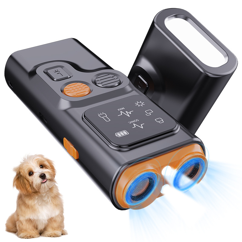 Cross-Border Ultrasonic Dog Repellent, New Double-Headed Bark Stopper, Dog Training Device, Block Dog Barking, High-Power Dog Repellent