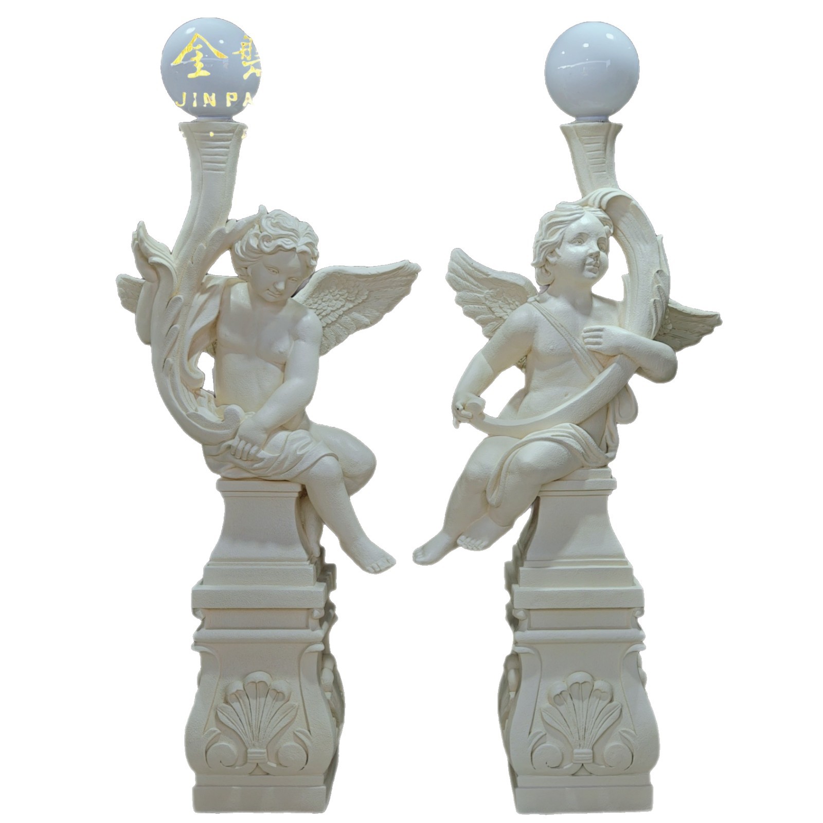 European-Style Western Character Music Little Angel Doll Sculpture Floor-Standing Character Ornament Decoration Lobby Landscaping Home