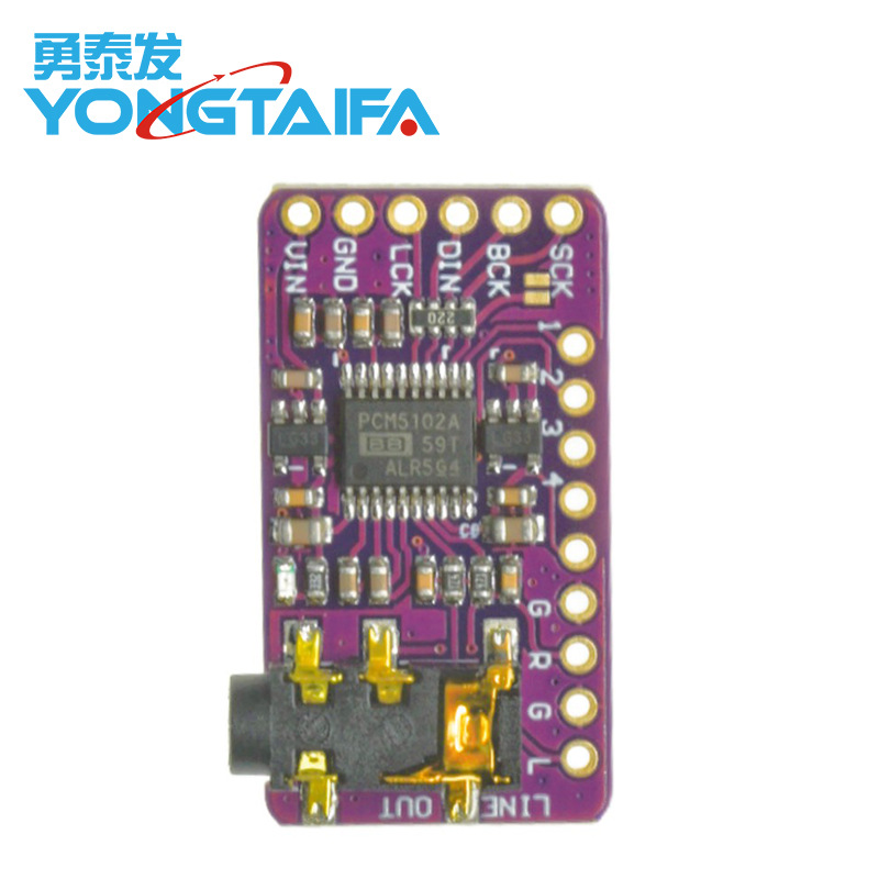 Pcm5102 Audio Stereo Digital-To-Analog Converter Dac Decoder Board I2S Iis Microcontroller Audio Module