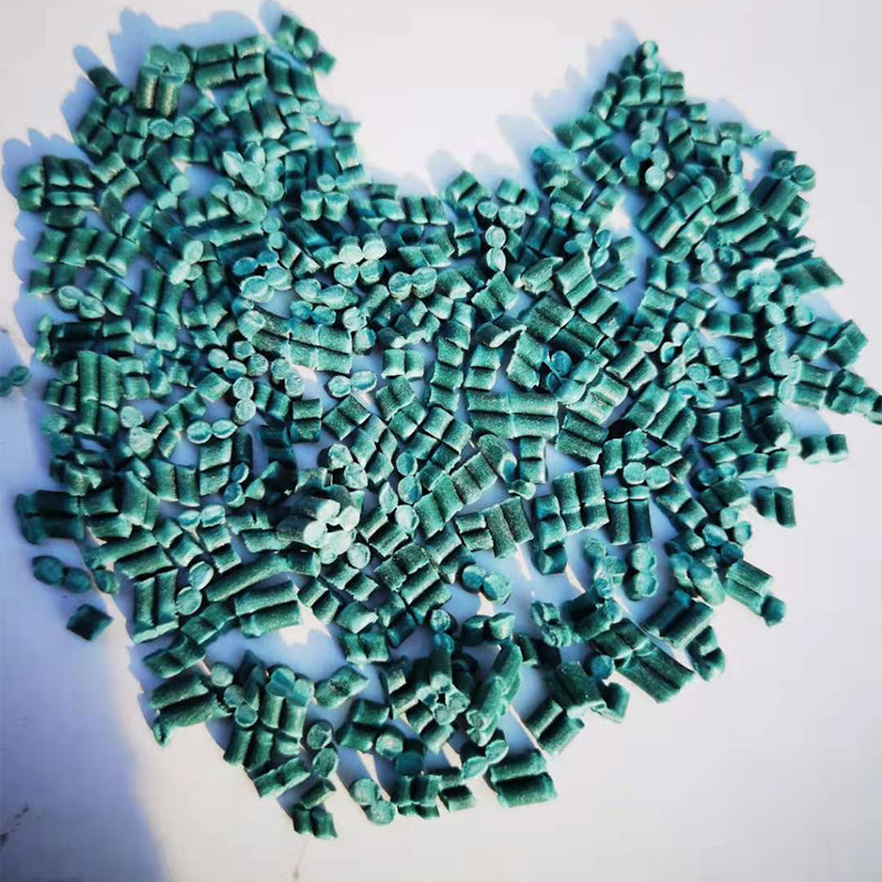 Factory wholesale pipe fittings pvc plastic particles dark green recycled particles wire and cable injection molding particles