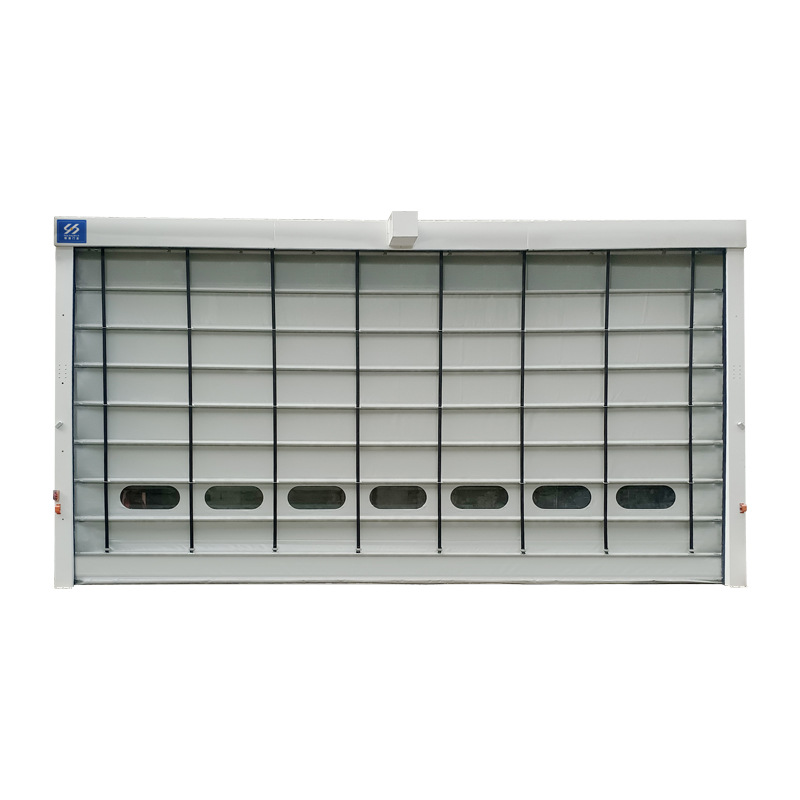 Direct supply stacking door warehouse underground garage car spray booth large PVC fast stacking door door installation