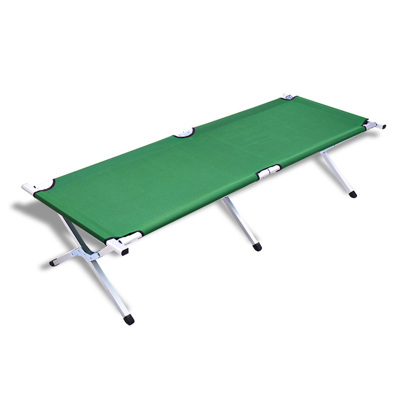 Customized outdoor single foldable simple camp bed office nap small reinforced portable folding bed