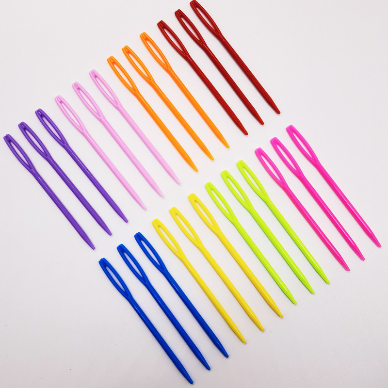 Производитель ABS пластиковая игла для ручного шитья инструмент для вязания игла для свитера с большим ушком ручная пластиковая игла