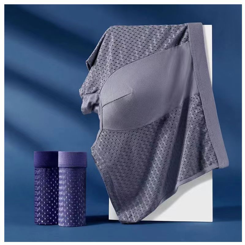 Summer Ice Mesh Men's Underwear Men's Boxer Briefs Breathable Quick-Drying Antibacterial Mesh Large Size Shorts Manufacturer Wholesale