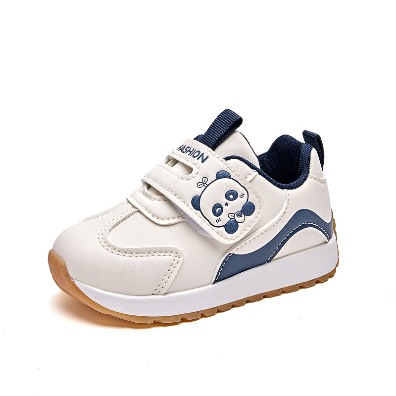 Winter Non-Slip Warm Loafers for Children Aged 1-6 Years Old, Leather Sports Shoes for Boys and Girls, Fleece-Lined Baby Walking Shoes