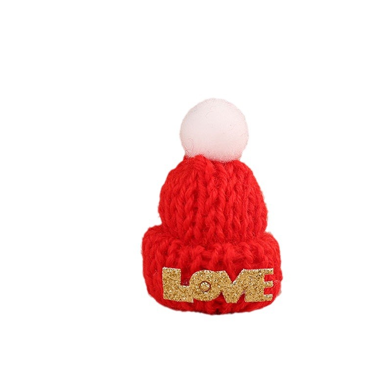 Explosions mini hat diy handmade toy decoration accessories Christmas wool knitted scarf hat wholesale