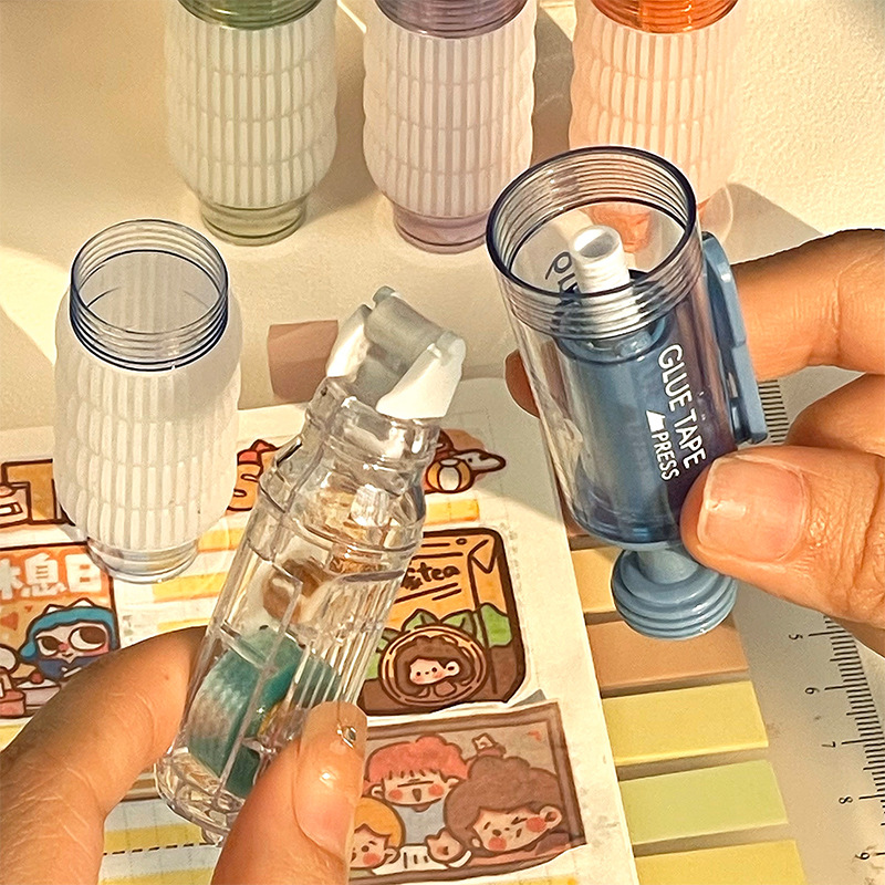 New pen-type press dot glue high color value high viscosity replaceable core correction belt dot double-sided adhesive students