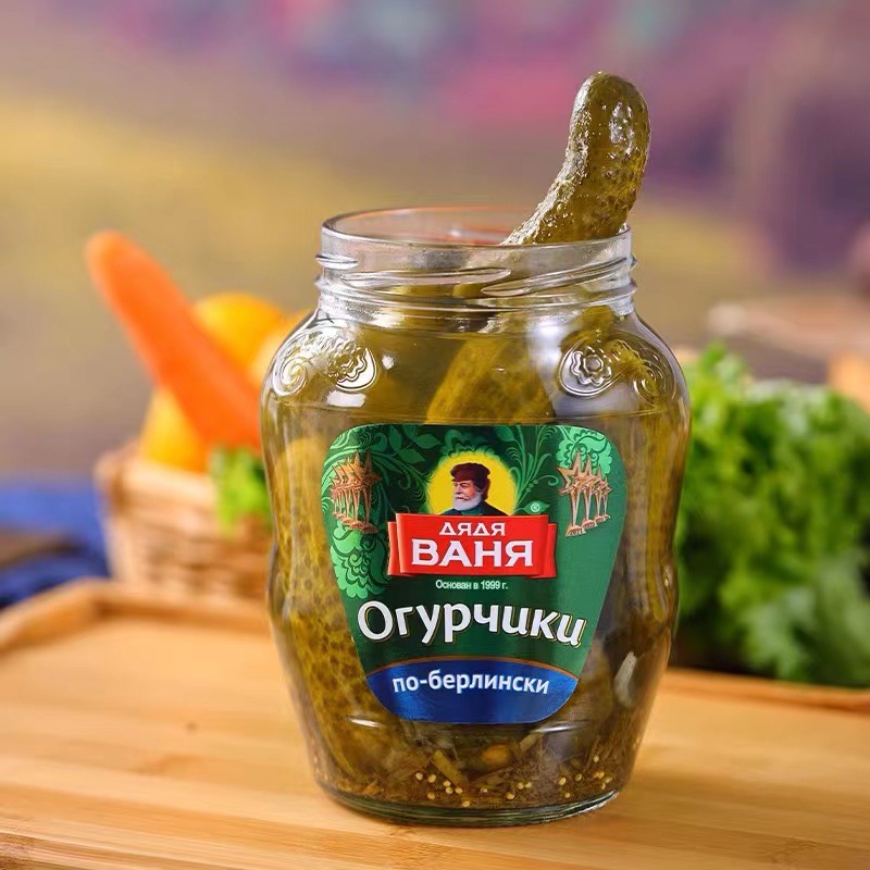 Консервированные соленые огурцы 680г Импортные