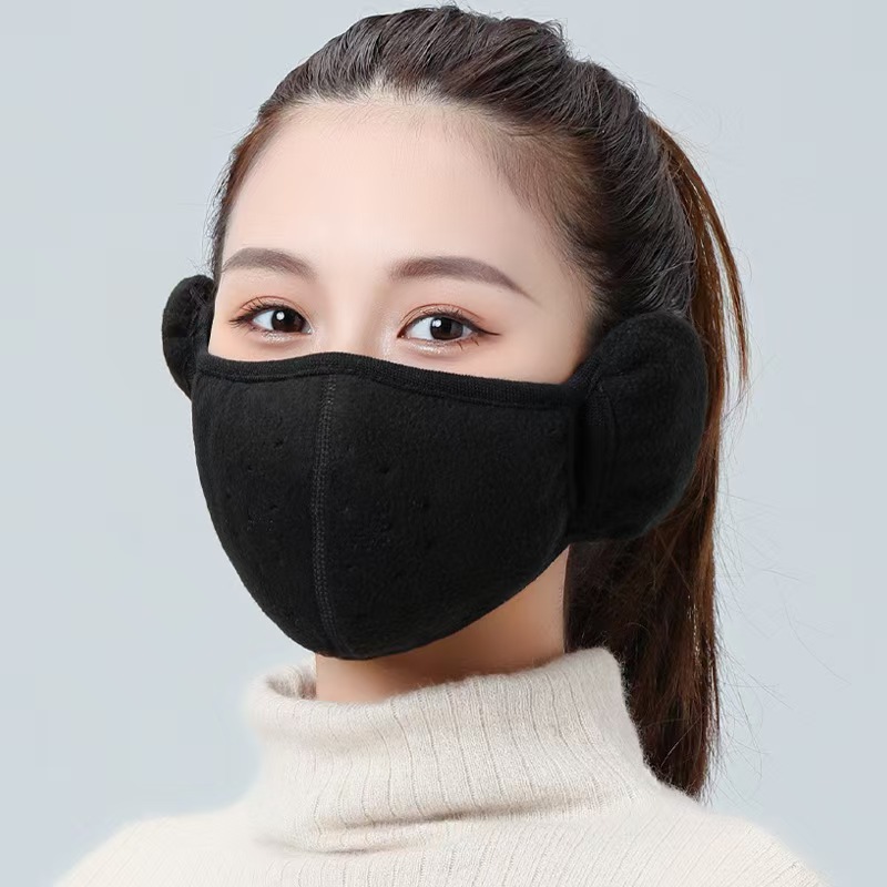 Winter Mask Women's Cold-proof New Warm Mask Two-in-one Earmguard Men's Earmguard Riding Windproof Mask