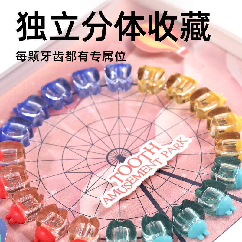 T10 plastic photo frame deciduous teeth box for boys and girls deciduous teeth fetal hair collection commemorative storage box baby souvenirs