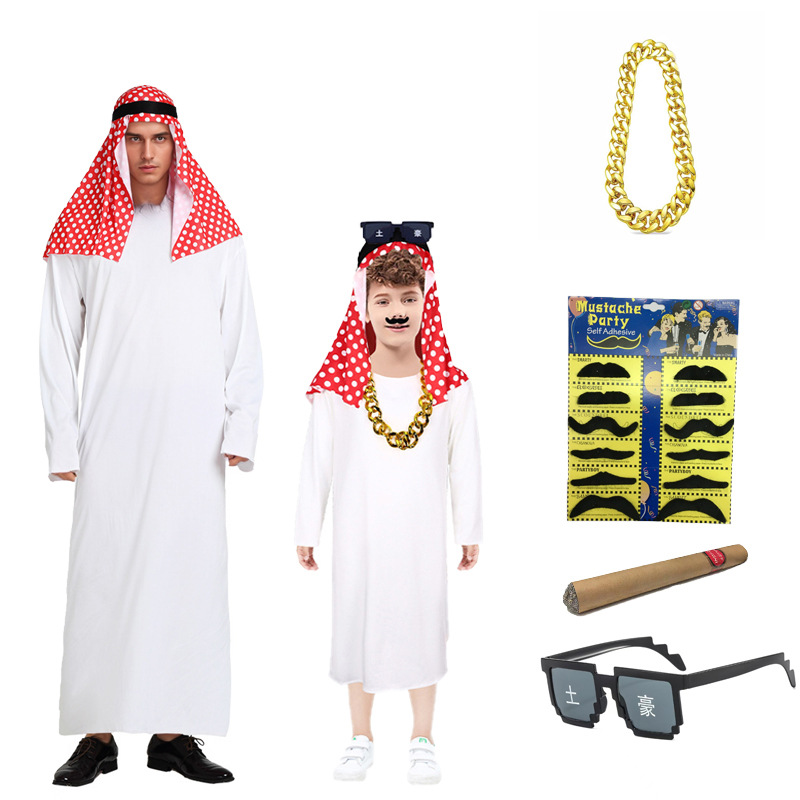 Костюм для Хэллоуина, арабский, для дня рождения, смешной халат