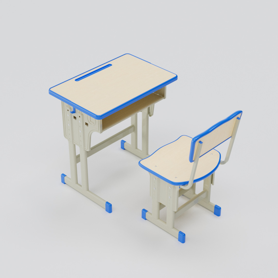 Students' Desks and Chairs Primary and Secondary School Students' Desks Single Writing Desk School Training Course Tutoring Class Learning Desks and Chairs Direct Supply