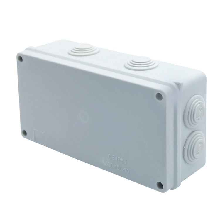 Plastic Pp Dustproof and Waterproof Box Outdoor Three-Proof Junction Box Cable Junction Box Monitoring Power Box Export Special Supply