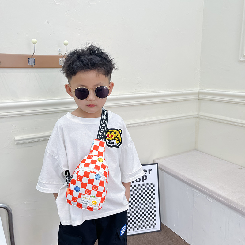 Summer New Children's Bags, Fashionable and Cute Boys and Girls Chest Bags, Casual and Lightweight Little Girls' Shoulder Cross-Body Bags