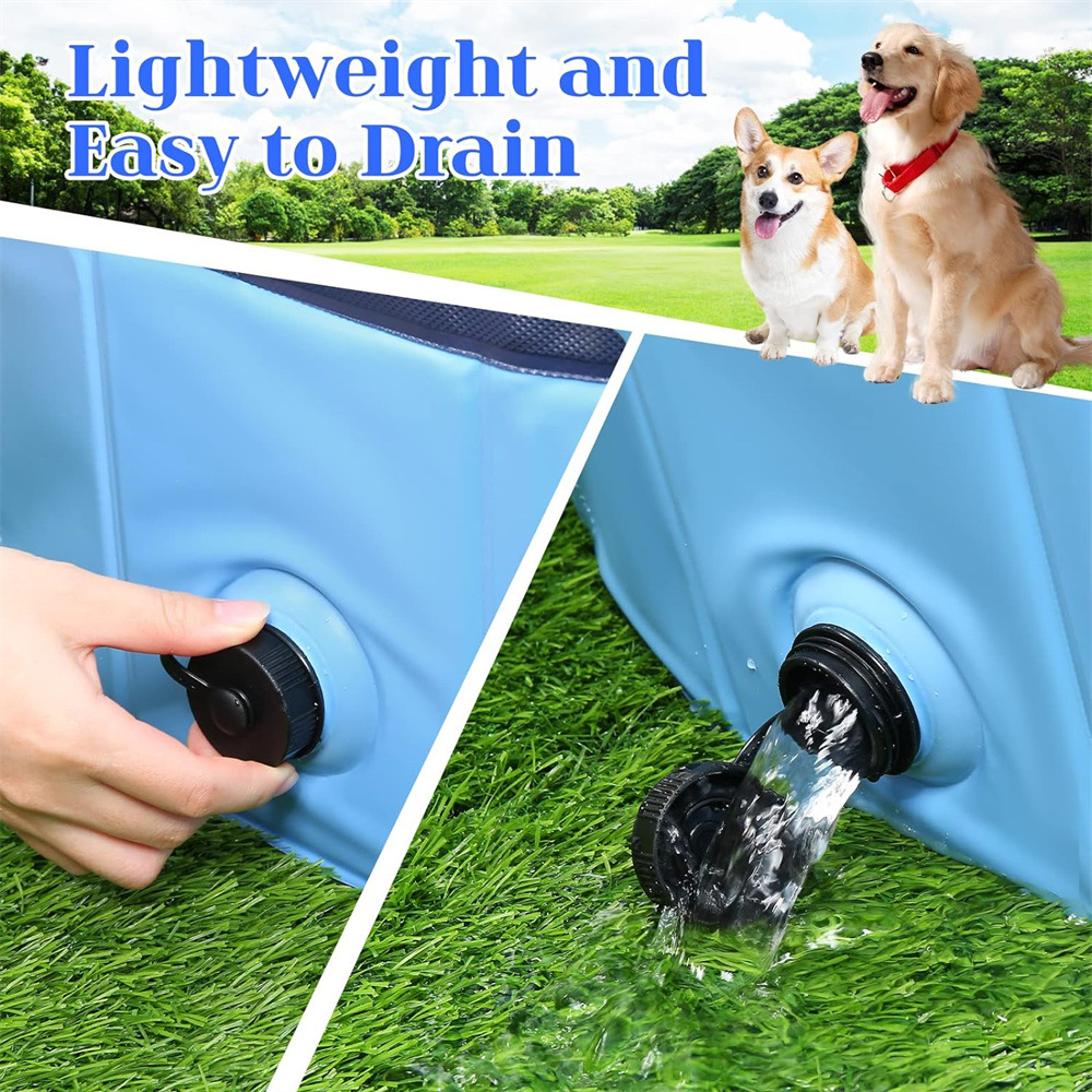 Thickened Pvc Pet Pool Foldableable Dog Bath Basin Outdoor Cat and Dog Swimming Bath Pool in Stock