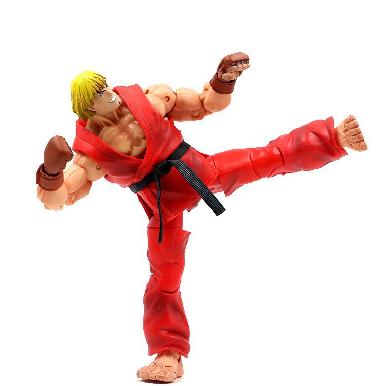 Классическая версия NECA Street Fighter, фигурка красного Кена, 7 дюймов, подвижная модель