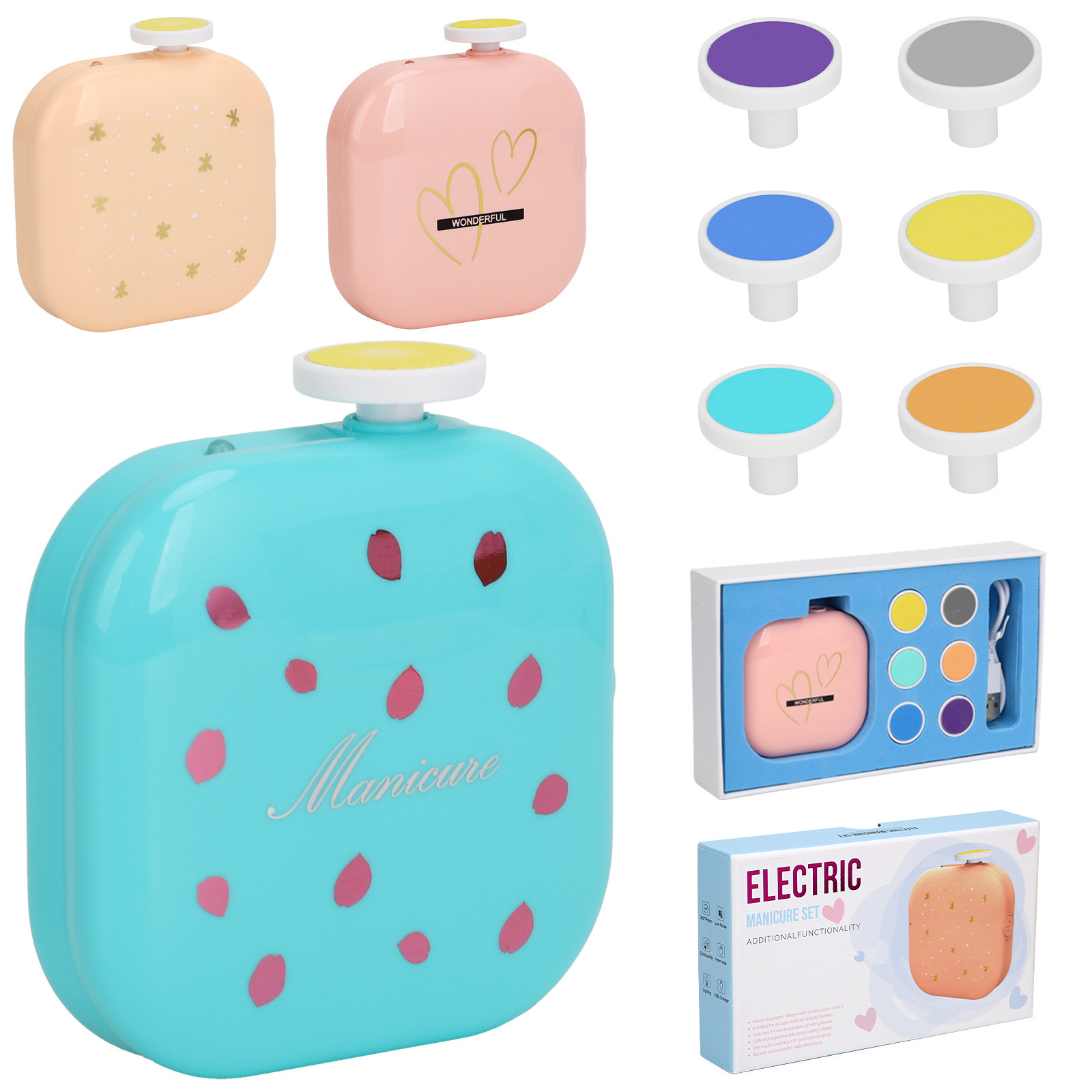 Cross-Border Fully Automatic Electric Dinosaur Nail Polisher Baby Nail Clipper Anti-Splash Electric Manicure Tool Ready in Stock