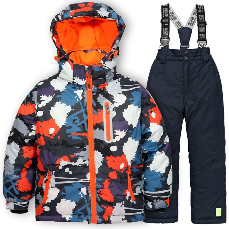 Korean Kidsren's Ski Clothing Set Girls Outdoor Thickeneded Waterproof and Windproof Boys Baby Ski Clothing and Pants Equipment Trendy