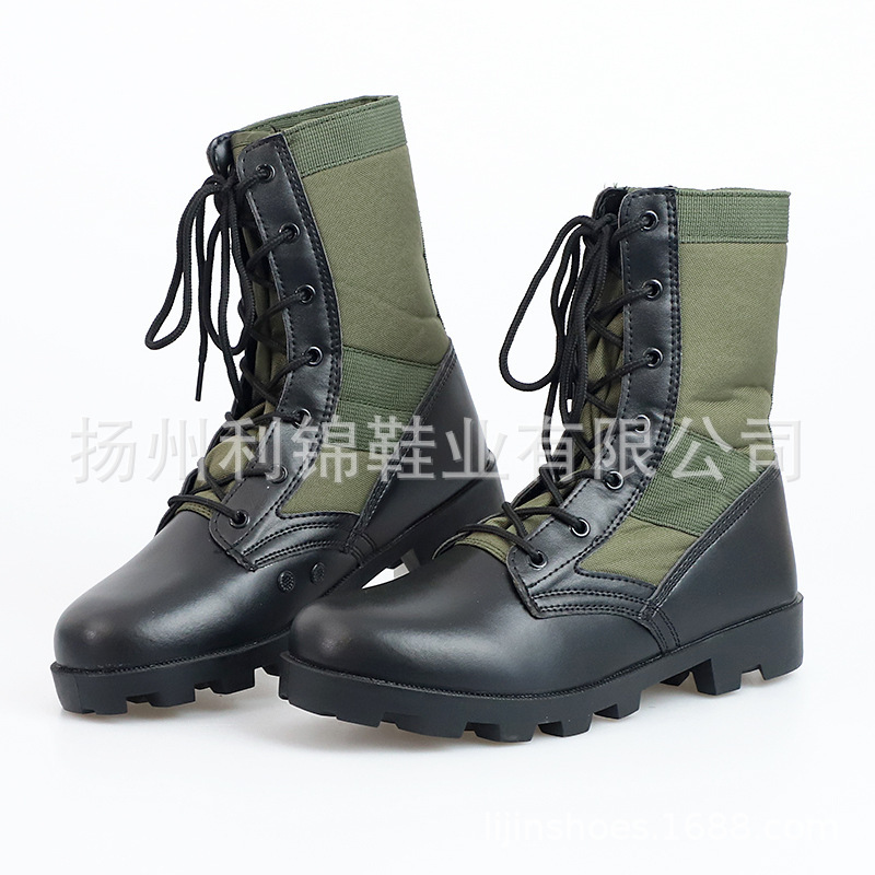 Men's and Women's High-Top Panama Desert Boots Green Outdoor Hiking Boots Camouflage Combat Boots Outdoor Training Boots