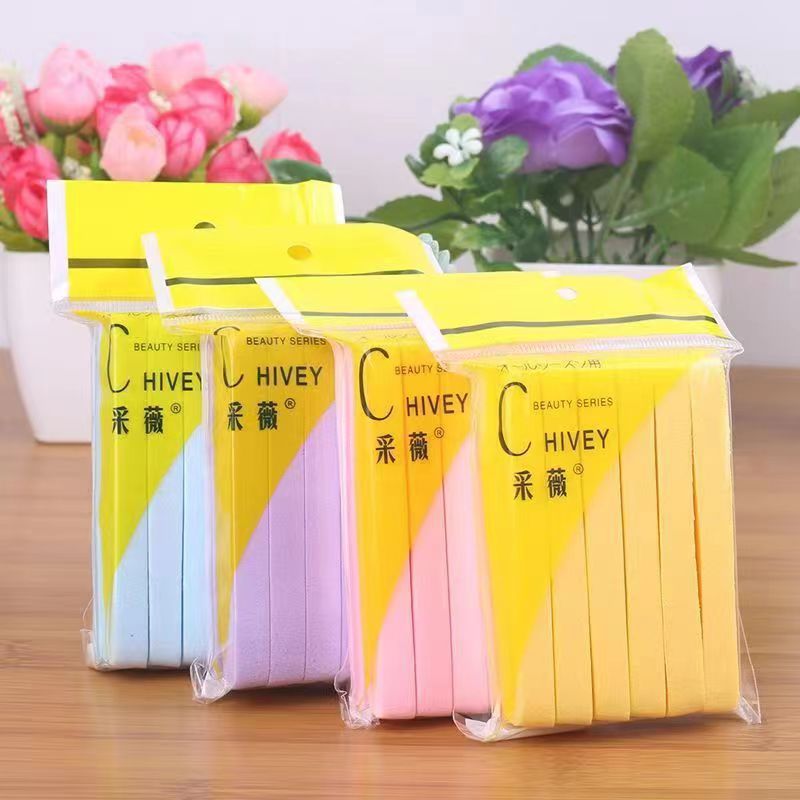 Caiwei Compressed Strips 12 Face Wash Puffs Indian Online Quality Soaked in Water to Enlarge Sponge Powder Puff Compressed Strips Manufacturer