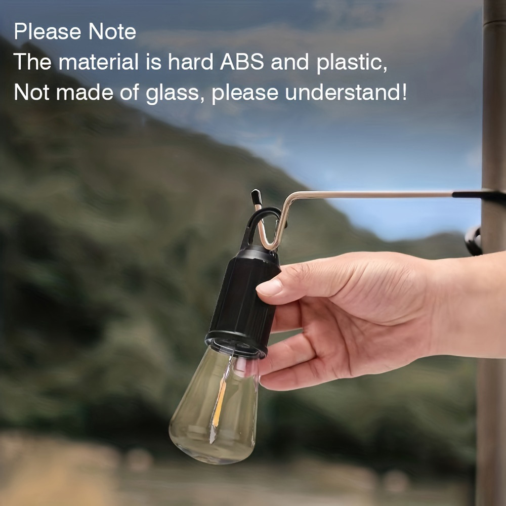 Cross border led outdoor camping light retro lighting bulb portable spherical rechargeable tungsten lamp tent camping light