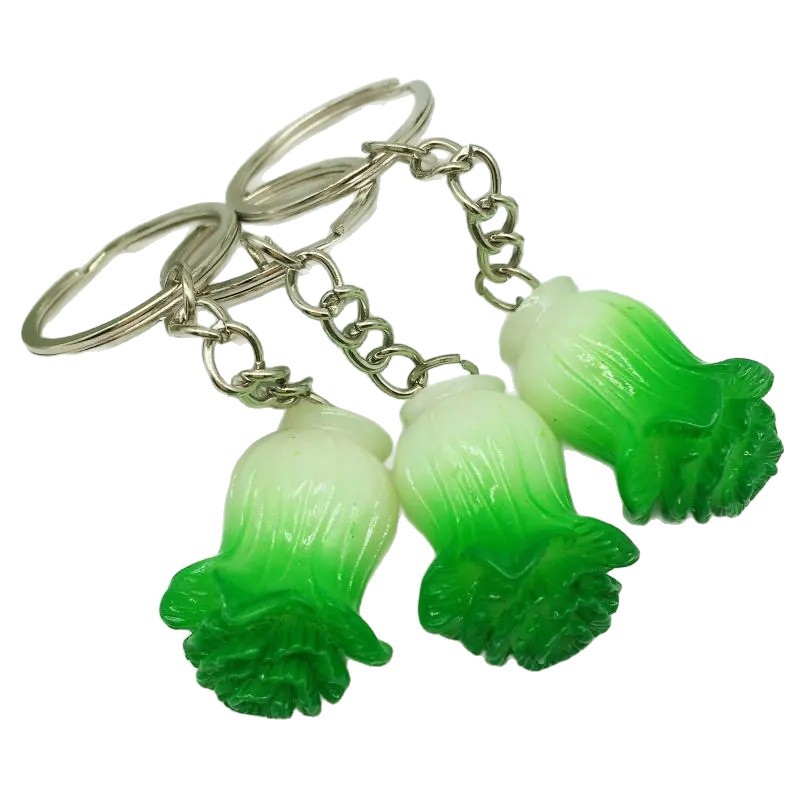 Personalized Creative Artificial Food Vegetables Cabbage Keychain Pendant Accessories Small Gifts