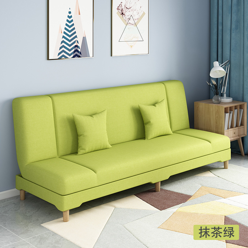 Sofa for Small Living Room 2024 New Model Straight Sofa Solid Wood Simple Rental Room Reclining and Sleeping Fabric Sofa