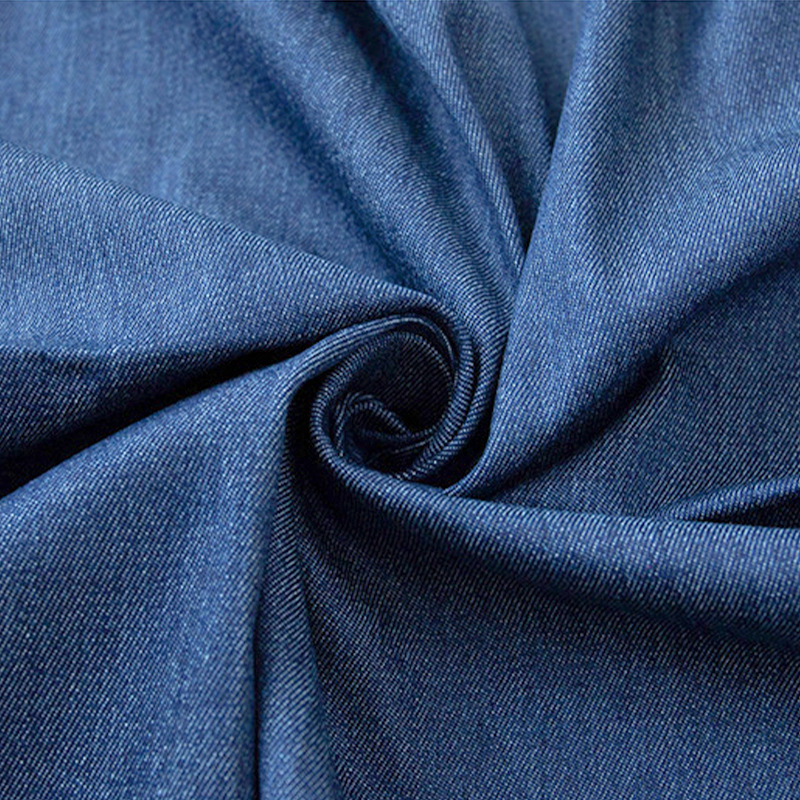 A Large Number of Ready-Made Cotton and Linen Denim Fabric 230g Linen Cotton Denim Yarn-Dyed Hemp Twill Denim Fabric