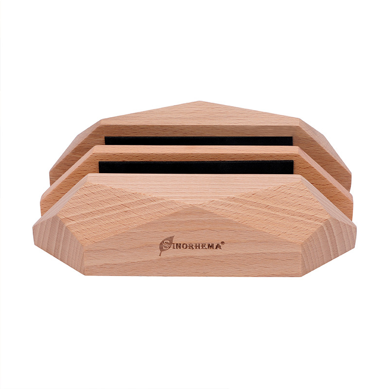 Rima Home Office Wooden Notebook Storage Base Beech Double Slot Computer Bracket Storage Rack