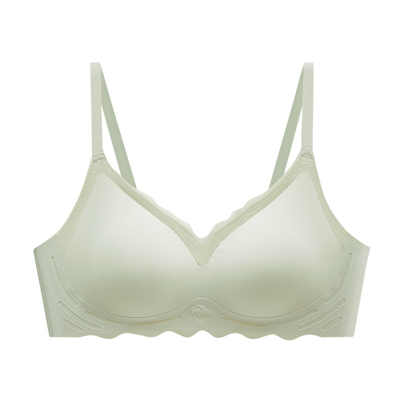 Traceless Beautiful Back Small Chest Underwear Women's Large Chest Small Anti-Sagging No-Rings Gathering Sleeping Bra