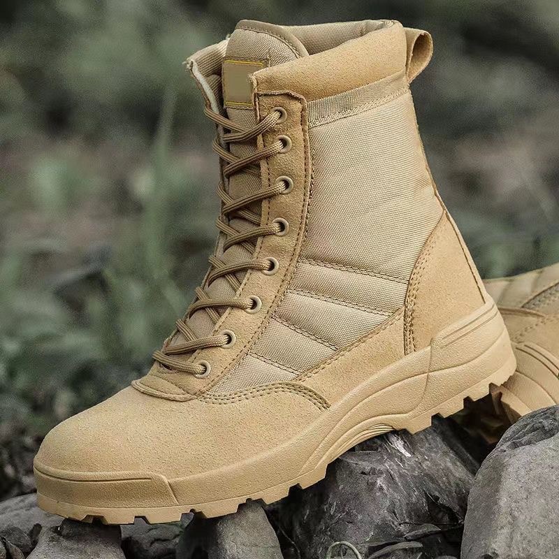 Ultra-Light High-Top Combat Training Boots for Men and Women, Shock-Absorbing and Wear-Resistant Spring & Fall Outdoor Desert Boots, Training Boots, Hiking and Mountaineering Shoes