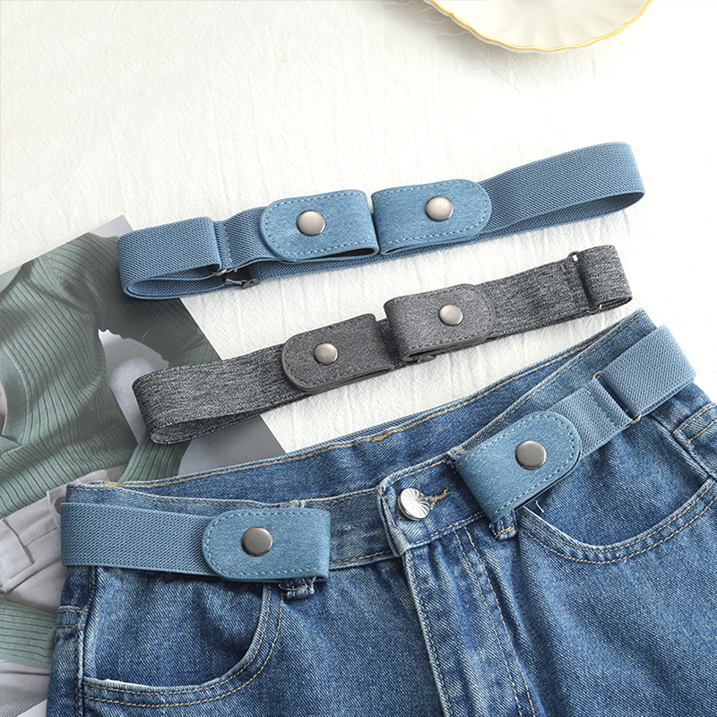 Lazy Traceless Belt Style Women's Summer Decorative Jeans Fashion Trendy Women's Elastic Invisible Belt